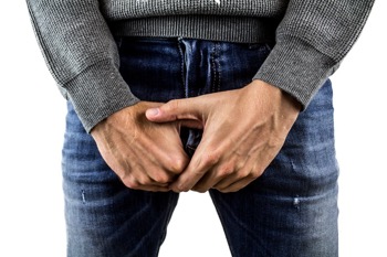 man trousers hands pain, Prostate Cancer